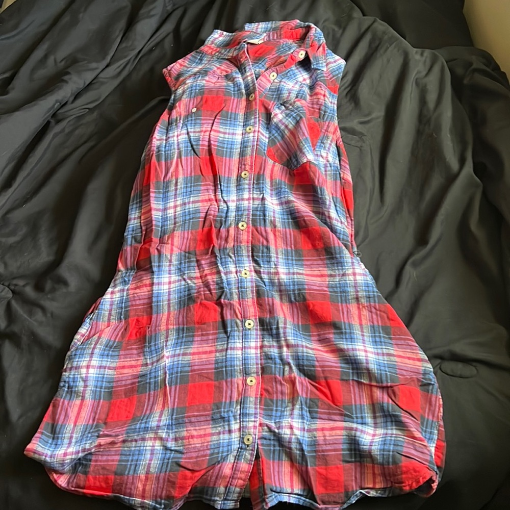 Flannel dress with packets!
